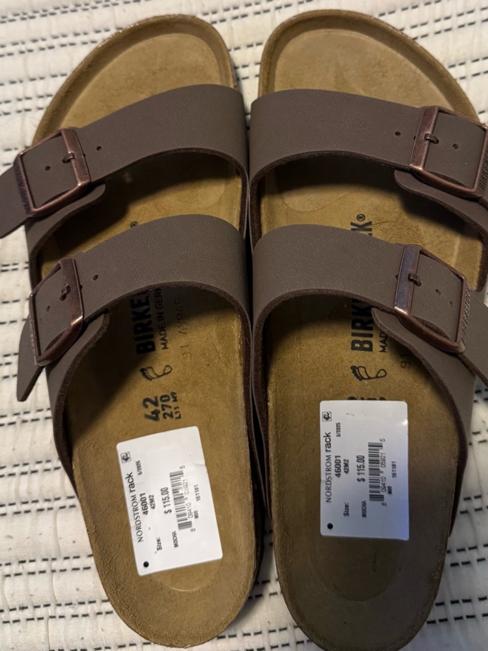 Men’s Birkenstock Arizona Two-Strap Sandals in Taupe Brown